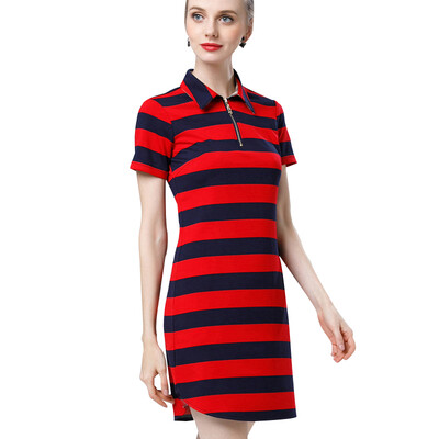 

BURDULLY Ladies European Dresses 2018 For Women Summer Office Dress Lady Work High Quality Striped Patchwork Vintage Straight