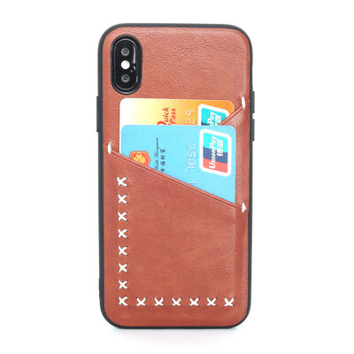 

Iphone X Fashion Simple Card Business Leather Phone Cases iPhone78plus