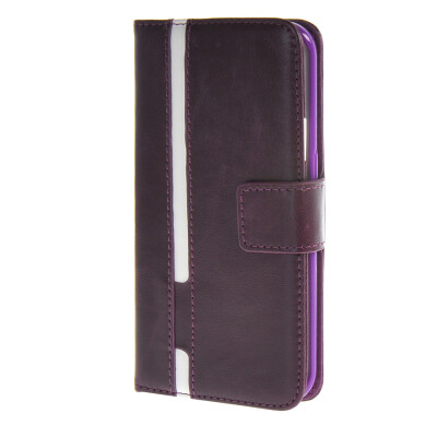 

MOONCASE Senior Leather Flip Wallet Card Slot Bracket Back чехол для Cover Samsung Galaxy S6 Edge фиолетовый