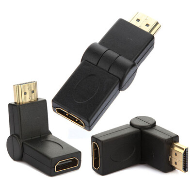 

90 or 180 Degree Right Angle Gold Plated 1.4 Male to Female HDMI Adapter Converter 1080P 3D TV All HDTV Form
