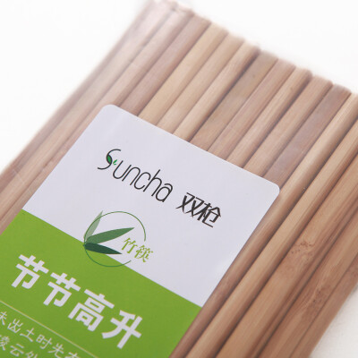 

[Jingdong supermarket] double gun (Suncha) bamboo chopsticks no paint no wax Festival high chopsticks home restaurant restaurant chopsticks 30 double-loaded C1306