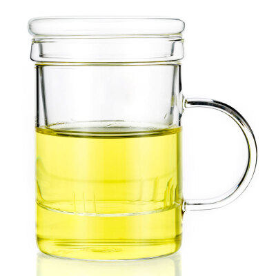 

Jingdong Supermarket a house kiln high temperature glass tea with a cover with a glass flower glass cup 350ml