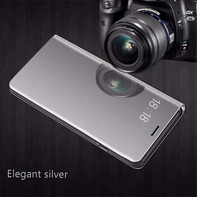 

Huawei P10P10 PlusP10 Lite Luxury Slim Mirror Flip Shell Stand Leather Smart Clear View Window Cover Phone Case