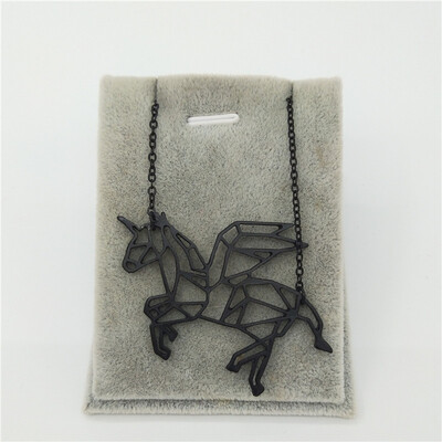 

New Flying Unicorn Necklace Geometric origami Unicorn necklace Women Necklaces Geometric Accessories Geometric Jewelry