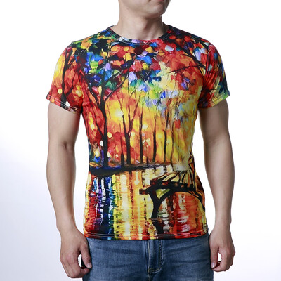 

Mens Tree Chair Printing Short Sleeve O-Neck T-Shirts