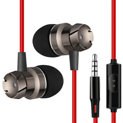 

Metal Wired Bluetooth Earphone Subwoofer With Mic Mobile Computer MP3 Sports Handsfree Calls Music Headphones