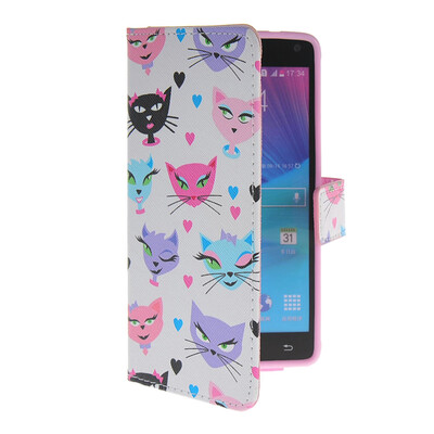 

MOONCASE Pattern Style Leather Side Flip Wallet Card Slot Pouch Stand Shell Back ЧЕХОЛ ДЛЯ Samsung Galaxy Note 4 N9100