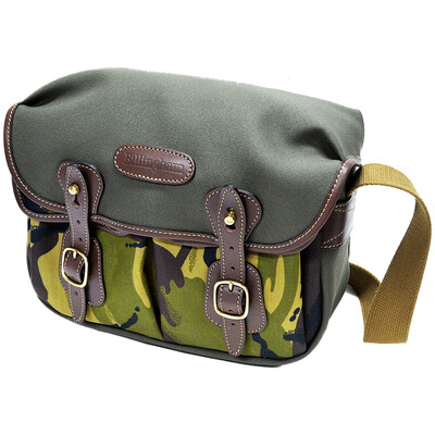 

Billingham's Hadley Маленькая классическая унисексная сумка с одной камерой Две зеркала Flash (камуфляж / шоколадный кожаный холст)