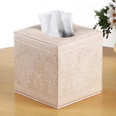 

Yappies leather roll paper roll paper tray simple home living room tissue box paper box desktop napkin paper towel tube black box