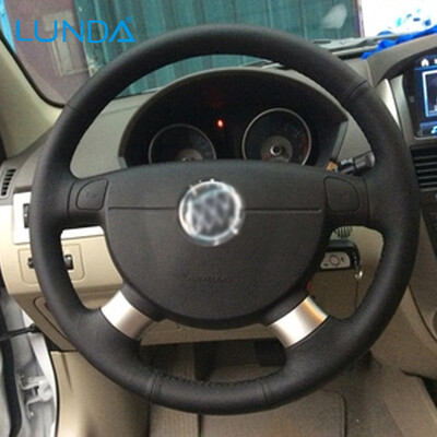 

LUNDA Black Steering Wheel Cover for Chevrolet Lova Aveo Buick Excelle Daewoo Gentra 2013-2015 Chevrolet Lacetti 2006-2012