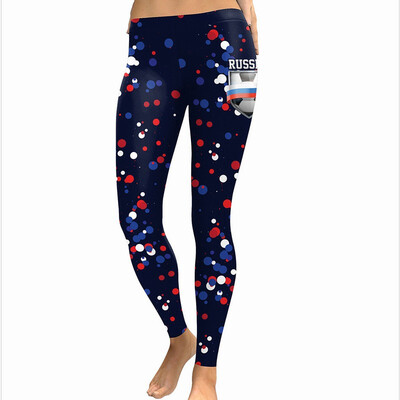 

2018 New Pattern World Cup Leggings Football Team 3D Number Printing Close Leggings Woman Football Pants Tights Yoga Workout Pants