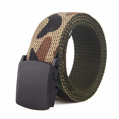 

Metal-free buckle belt camouflage double-sided canvas belt woven belt canvas belt casual cotton belt