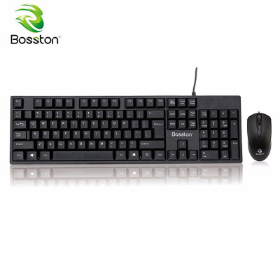 

Bosston USB Wired Keyboard&Mouse Set 104 keys Keyboards for DesktopLaptop Home Office D5200