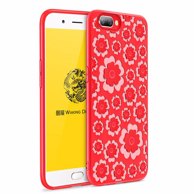 

Goowiiz Fashion Phone Case For OPPO R11 PLUS 3D Relief Flower Ultrathin Soft TPU Full Protection