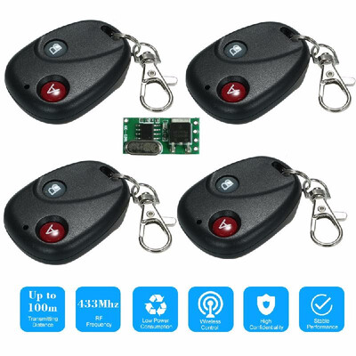 

433Mhz DC 5-18V Universal Receiver Module RF Remote Control Switch Relay 1CH Mini Wireless Control Switch 1pcs 433MHz Transmitte