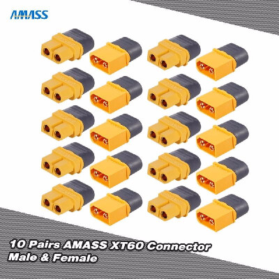 

10 Pairs Original AMASS XT60 Plug Connector Male Female Set for FPV Racing Quadcopter Multirotor Airplane