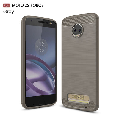 

Goowiiz Phone Case For Motorola Moto Z2Z2 PlayZ2 Force Fashion Slim Carbon Fiber TPU Soft Silicone