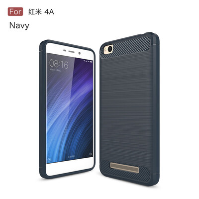 

For Xiaomi Redmi 4A Carbon Fiber Phone Cases Soft TPU Anti-Knock Cover For Xiaomi Redmi 4A case