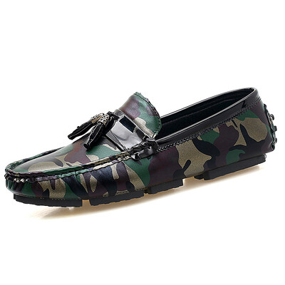 

Men camouflage loafers flats driving shoes for men