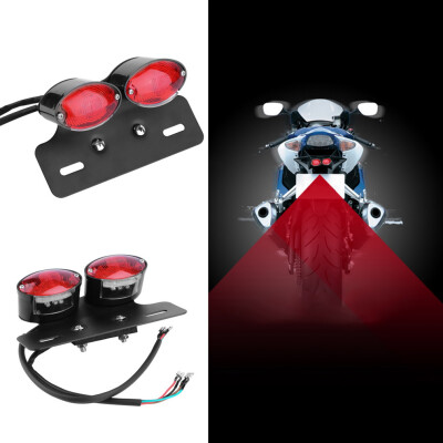 

2007 Racer Bobber Custom Motorcycle Twin Round Stop & Tail Rear Brake Light LED