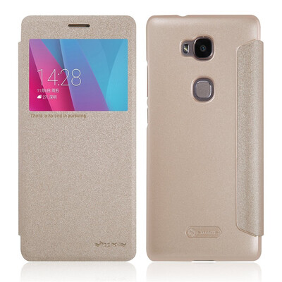 

MOONCASE Window View Design Side Flip Premium PU Leather Case Cover for Huawei Honor 5X play