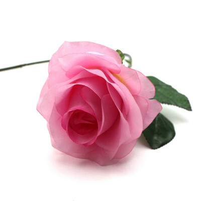 

Ванкер 5Pcs искусственного шелка Поддельные розы стволовых для свадьбы украшения партии Pink