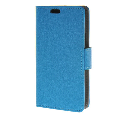 

MOONCASE Soft skin PU Leather Case Wallet Flip Card Stand Back Cover for LG Joy H220 Blue