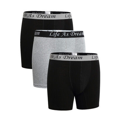 

High Quality Cotton Antibacterial Comfortable Long Leg Short Leg Mens Boxers Shorts Male Underpants Man Underwear 3 pack