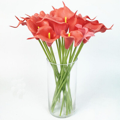 

30pcslot fake calla lily artificial flowers for Home Wedding Decorative dried flower Wreaths real touch calla lilies