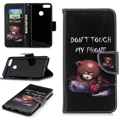 

BEFOSPEY Painting PU LeatherSoft TPU Card Slot Stand Wallet Case For Huawei Y92018593