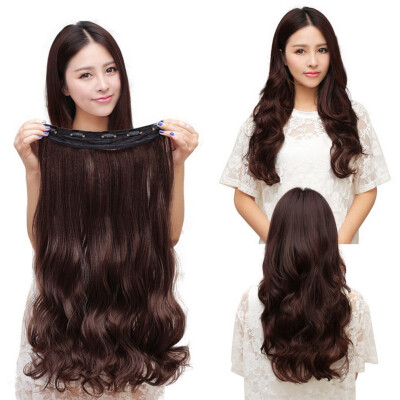 

Fashion 3/4 Full head Clip In Hair Extensions Straight Curly With 5 Clips Long