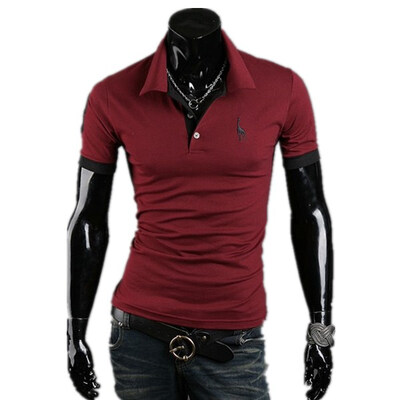 

Zogaa New Mens POLO Shirt Deer Embroidery Short Sleeve Slim
