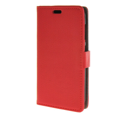 

MOONCASE Litch Skin Leather Card Slot Wallet Bracket Back чехол для Huawei Ascend Y520 Red