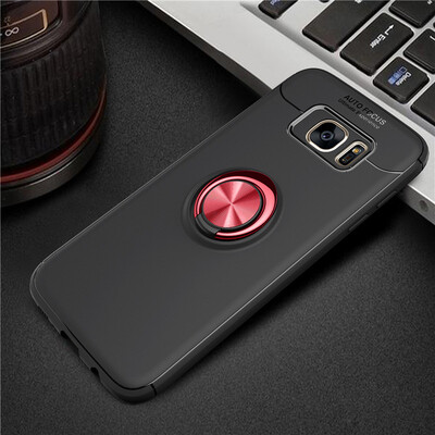 

Samsung Galaxy S7 Edge Luxury Metal Ring Magnetic Bracket Shockproof Cooling TPU Phone Case