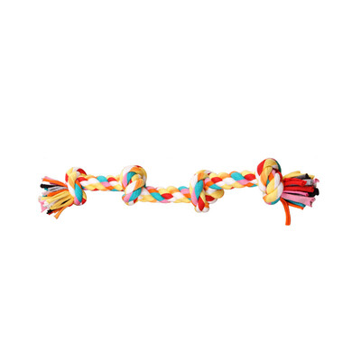

Yili favor XL four-section pet dog toy bite rope cotton rope molars Jin Mao Teddy Bomei small dog toys
