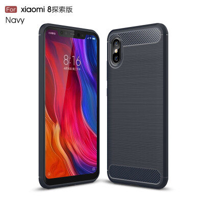 

Goowiiz Phone Case For Xiaomi Mi 88 Se8 Explore Fashion Slim Carbon Fiber TPU Soft Silicone Prevent falling