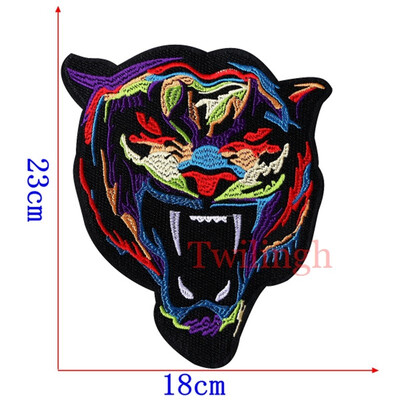 

twilingh Patches Sewing Iron-On Accessories Patchworks Skull Embroidered Sequined Patches For Clothing