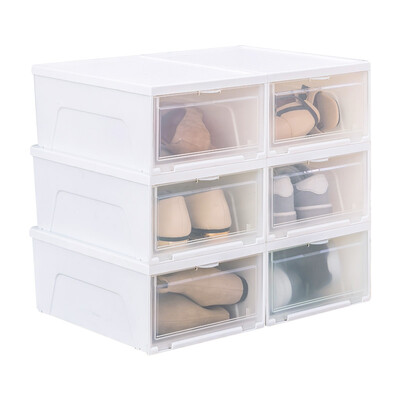 

Alice IRIS environmentally friendly material plastic transparent shoe box storage box moisture-proof dustproof thickening combination 6 Pack