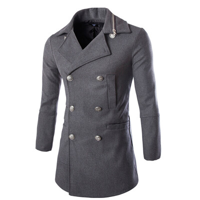 

Zogaa Mens Wind Double-breasted
