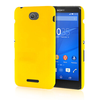 

MOONCASE Hard Rubberized Rubber Coating Devise Back ЧЕХОЛ ДЛЯ Sony Xperia E4 Yellow