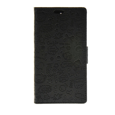 

MOONCASE Cute Little Witch Leather Side Flip Wallet Card Holder Stand Pouch ЧЕХОЛ ДЛЯ Huawei Ascend Y625 Black