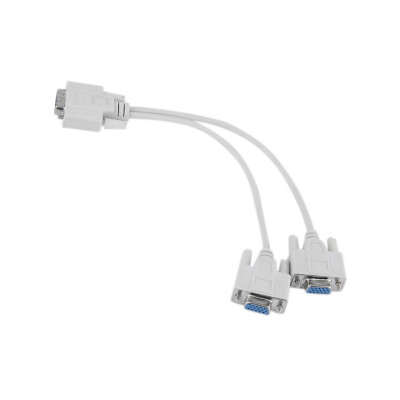 

2 in 1 15-pin Plug VGA SVGA Monitor Y Splitter Cable Lead Set for Computer