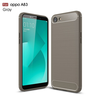 

Goowiiz Phone Case For Oppo A3A83 Fashion Slim Carbon Fiber TPU Soft Silicone Prevent falling