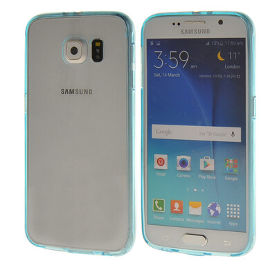 

MOONCASE Transparent Soft Flexible Silicone Gel TPU Skin Shell Back Case Cover for Samsung Galaxy S6 Azure