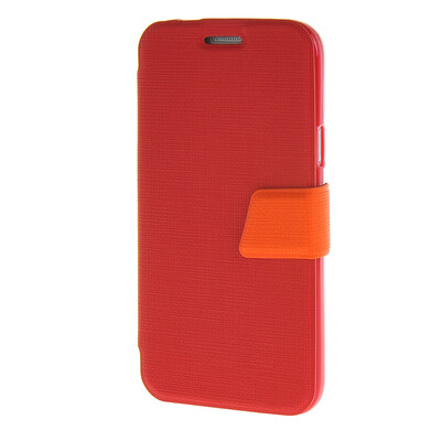 

MOONCASE Side Flip Hard board Slim Leather Bracket Window чехол для Cover Samsung Galaxy S5 Mini красный