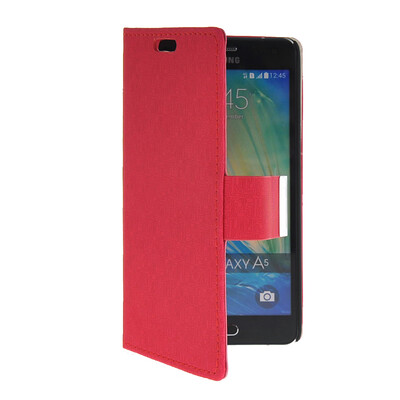 

MOONCASE кожи высокого качества Сторона Флип кошелек держателя карты Чехол с Kickstand чехол для Samsung Galaxy A5 красный