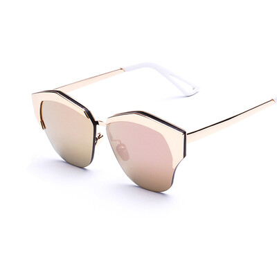 

feidu высокого качества, полу - rimless очки женщин бренда дизайнер зеркальные солнечные очки для женщин oculos де соль feminino