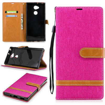 

BEFOSPEY Mixed Colors Denim PU LeatherSoft TPU Card Slot Stand Wallet Case For Sony Xperia XA2 Ultra 60"2018