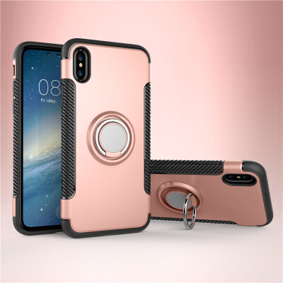 

Apple Iphone X Armor Car Magnetic Suction Ring Bracket Silicon TPU Hard PC Phone Case