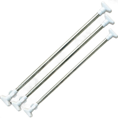 

Bingyou clothesline curtain rod shower curtain rod free punching retractable stainless steel bathroom closet hanger 60-100cm